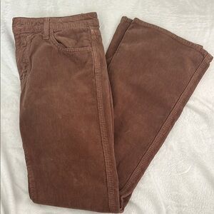Brandy Melville low rise brown corduroy flare pants